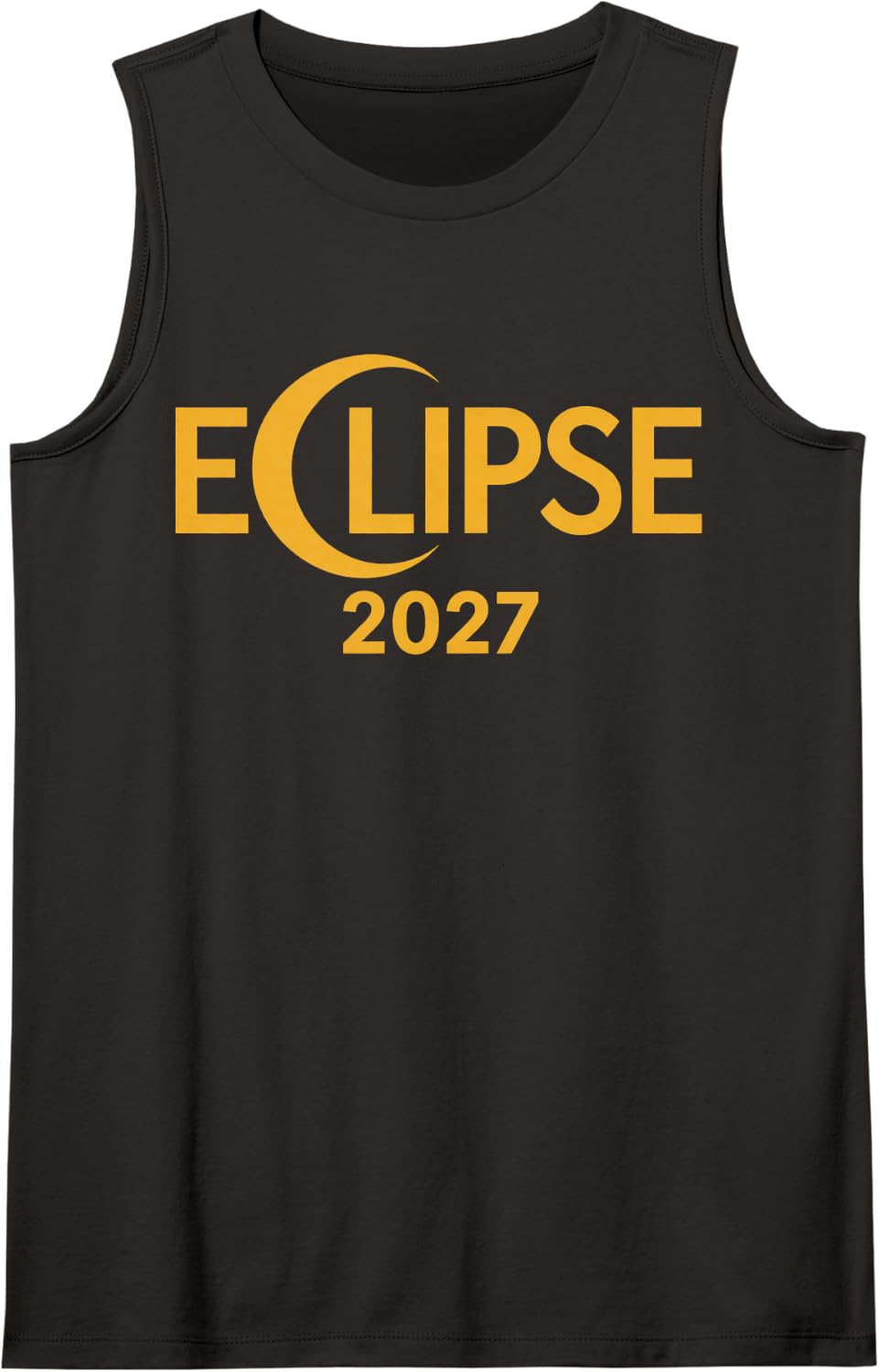 Eclipse of the Century August 2 2027 Solar Eclipse Sleeveless Tank Top - Black