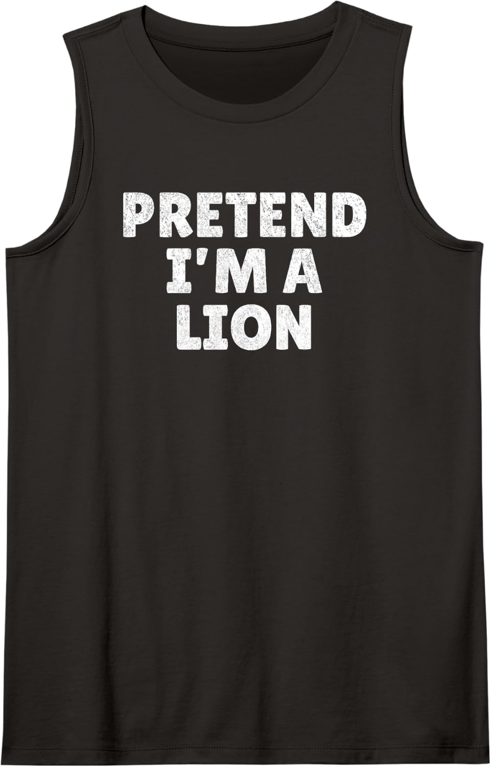 Easy Lazy Halloween Costume, Pretend I'm A Lion Tank Top - Black
