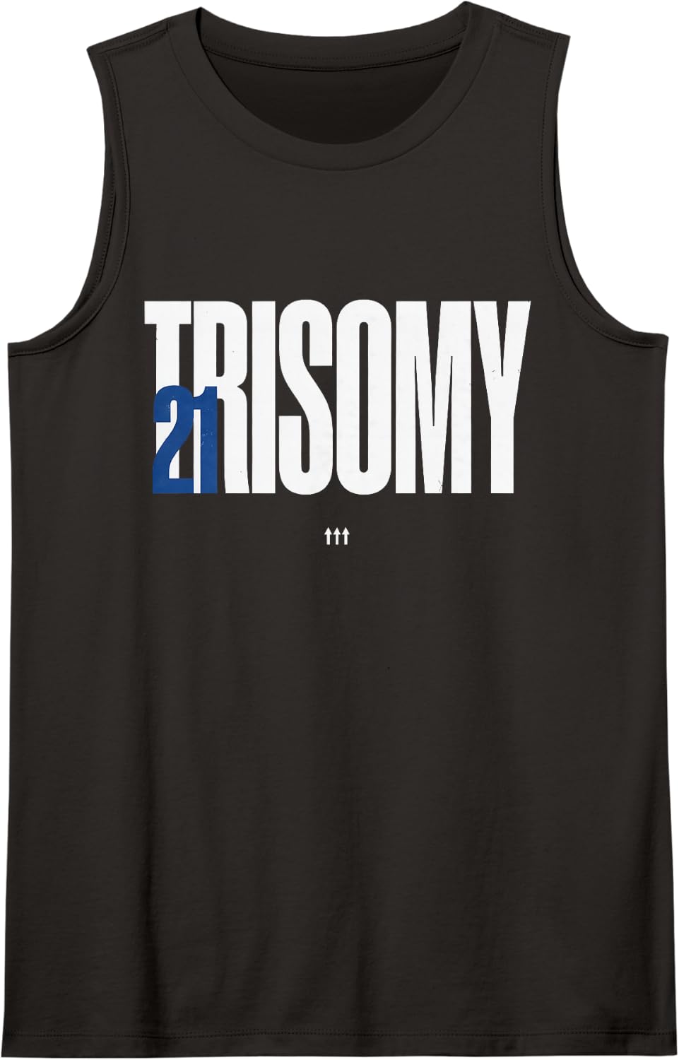 Trisomy 21 - Down Syndrome Awareness Sleeveless Tank Top - Black