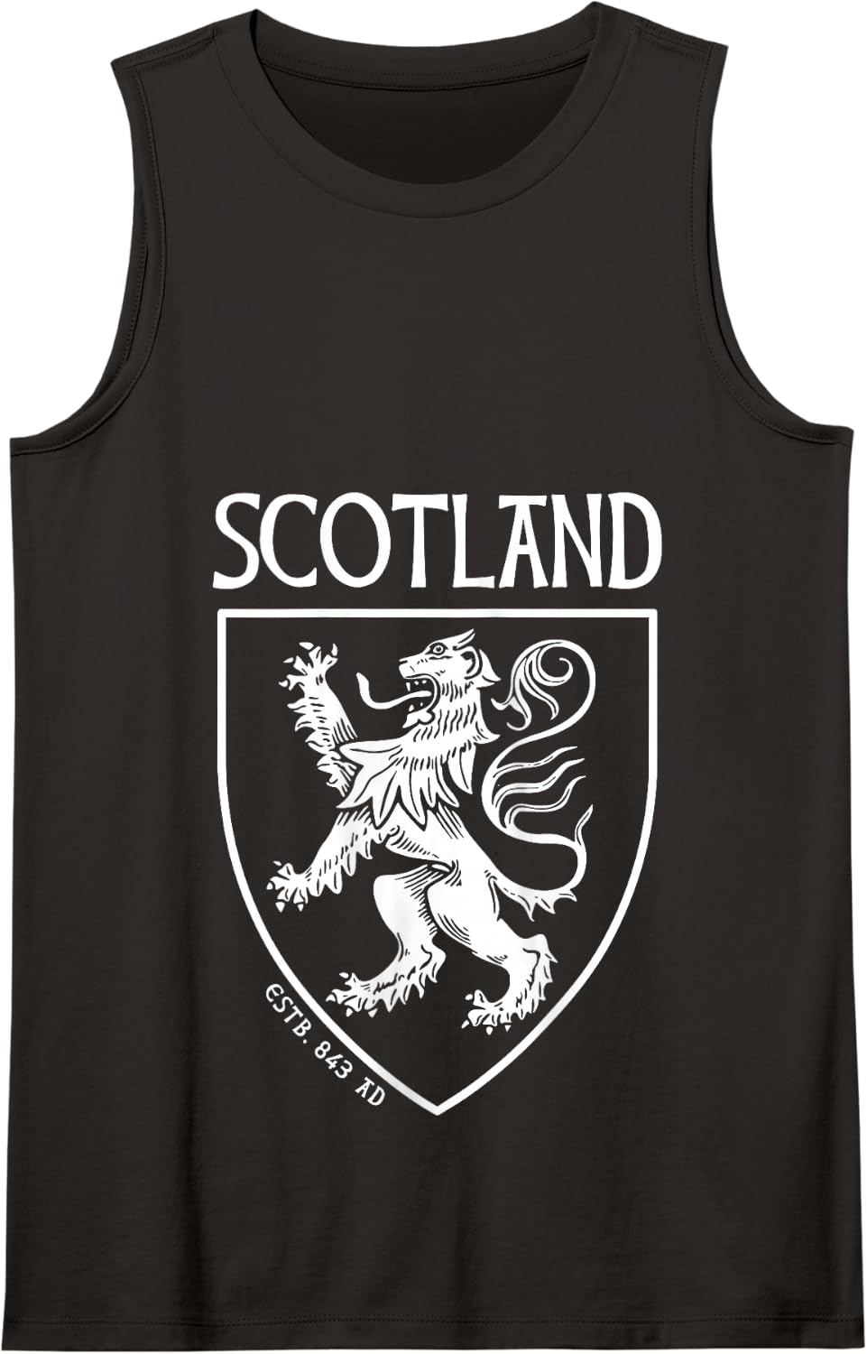 Scottish History Clothing - Rampant Lion Apparel - Scotland Tank Top - Black