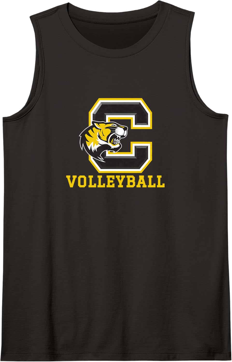 Bb Comer Memorial Tigers Volleyball Tank Top - Black