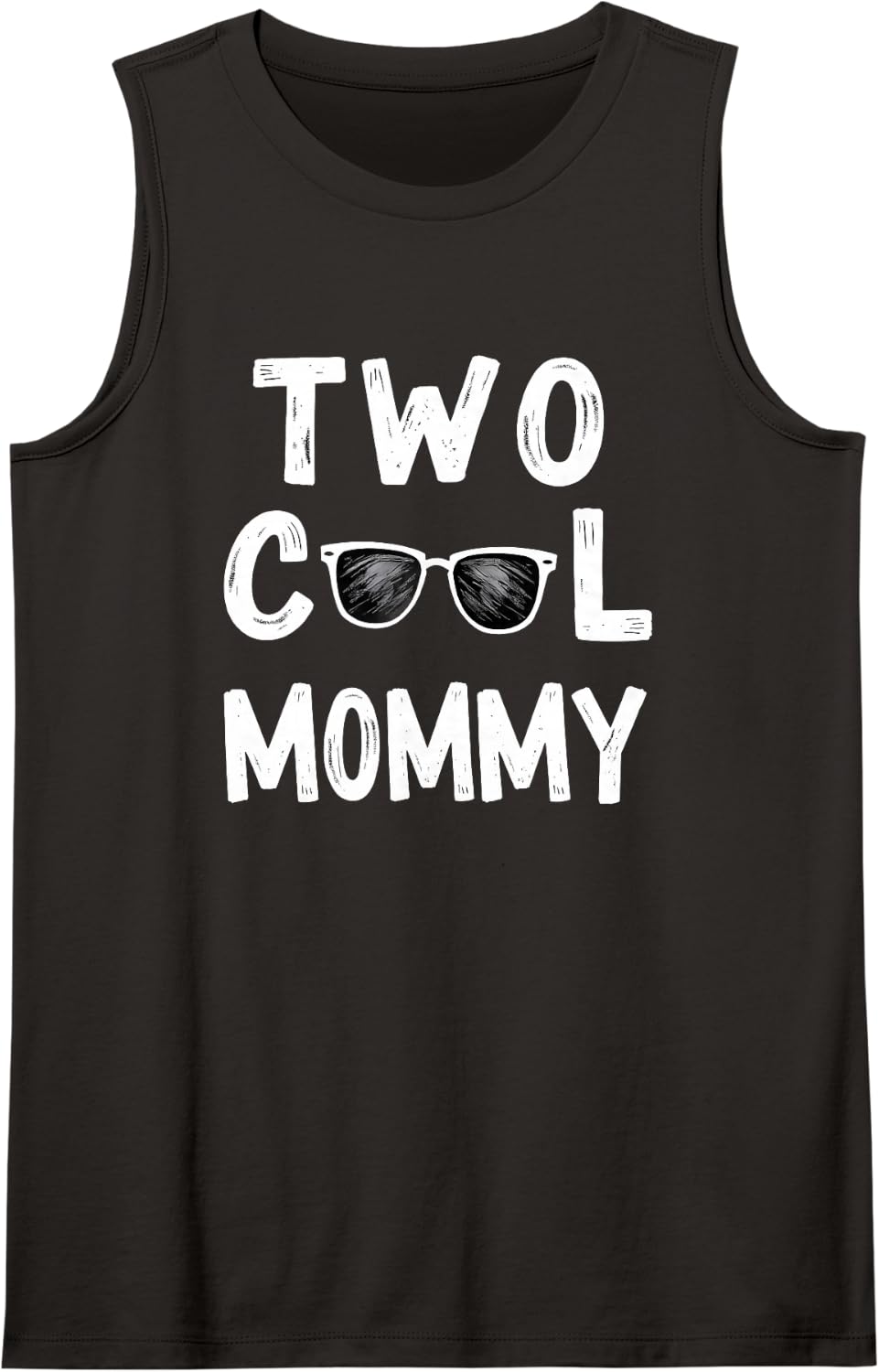 Mom of 2nd Birthday Boy Two Cool Mommy Sunglasses Tank Top - Black