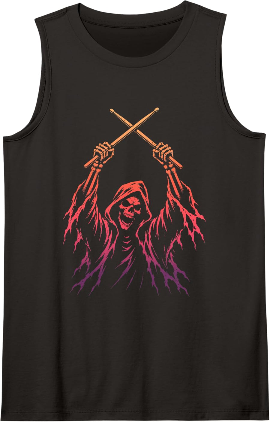 Drummer Halloween Skeleton for Dummer Tank Top - Black