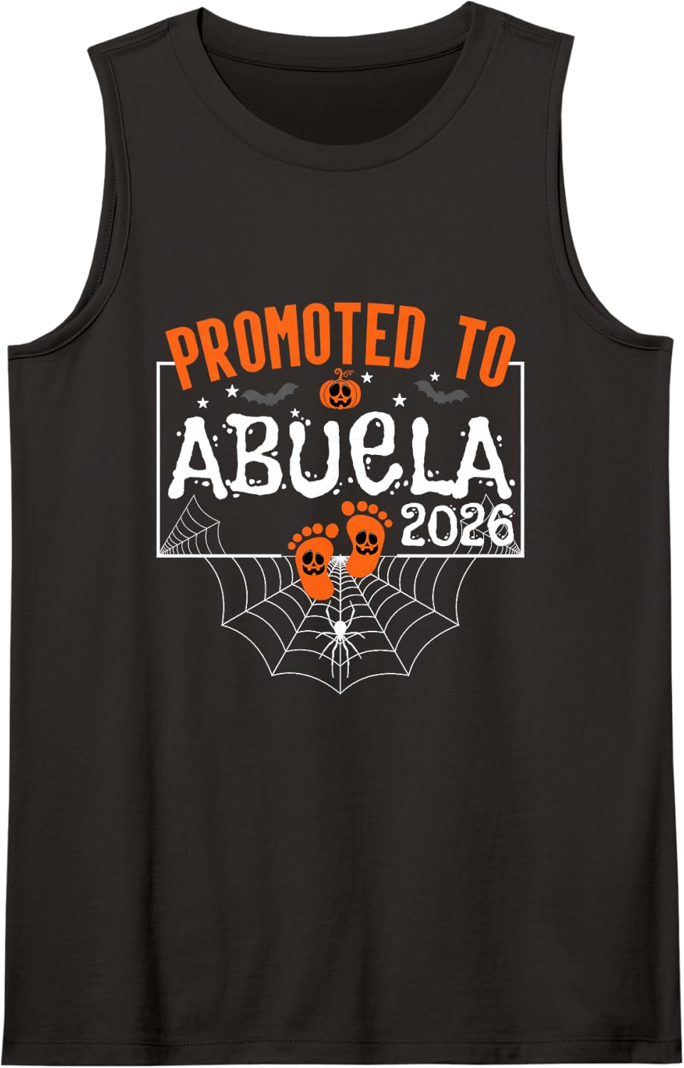 Promoted to Abuela 2026 Halloween New Grandma Gender Reveal Tank Top - Black