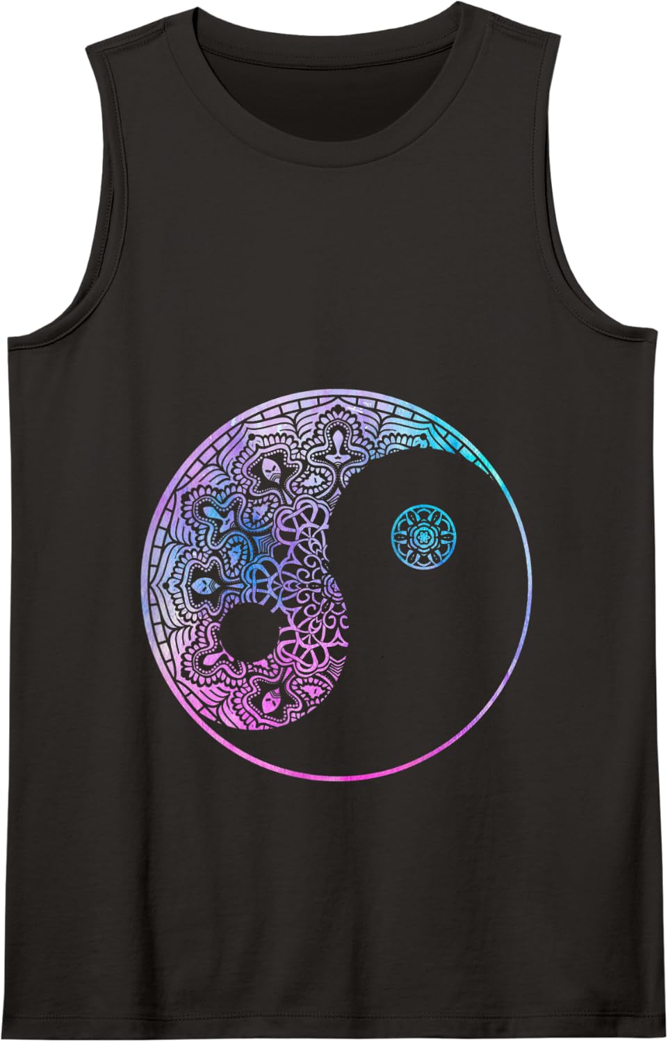 Yin Yang I Chinese Tradition Tee Yoga and Meditation Tank Top - Black