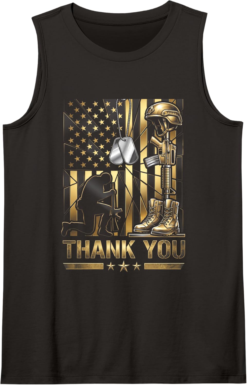 Veterans Day Shirt Gifts Thank You Veterans Tshirt Proud Sleeveless Tank Top - Black