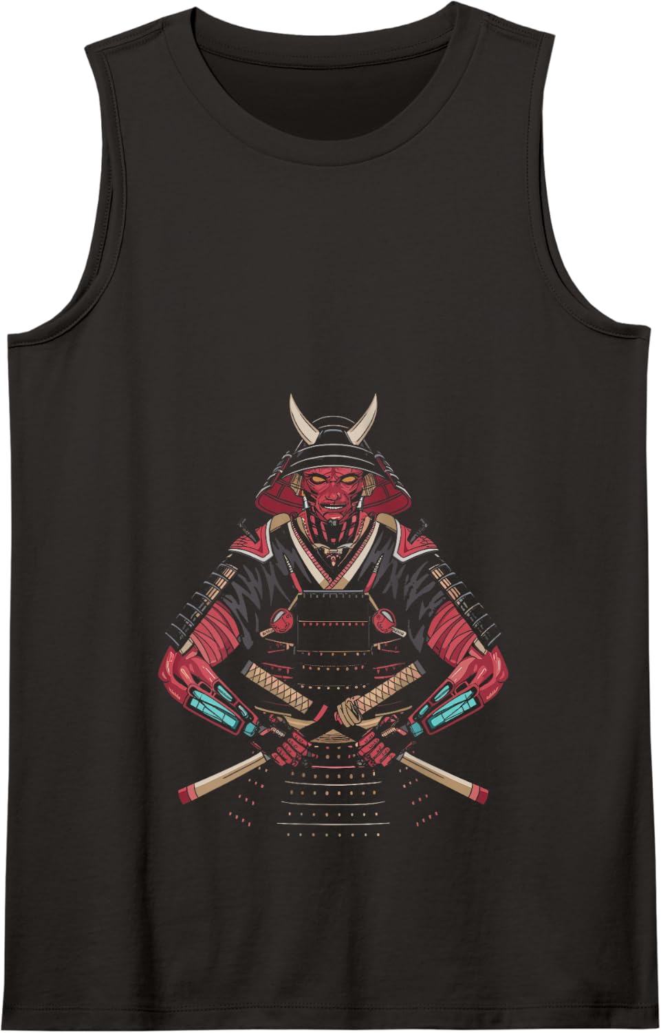 Retro Fun Techwear Japanese Cyberpunk Martial Artist Tank Top - Black