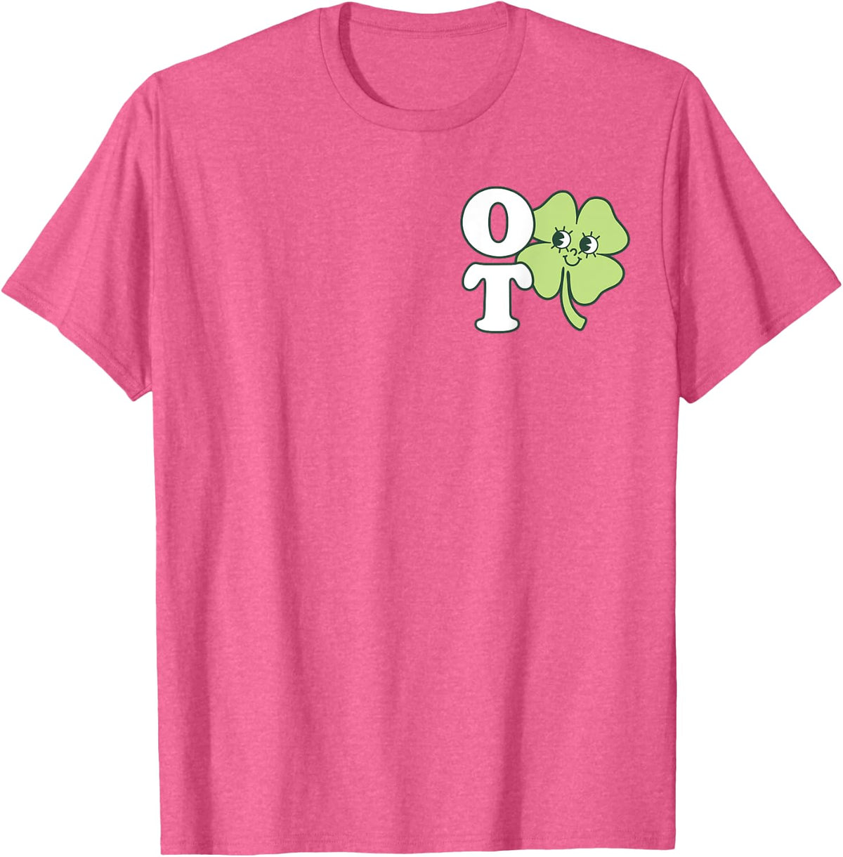 Occupational Therapy OT Therapist OTA St Patricks Shamrock T-Shirt - Pink Heather