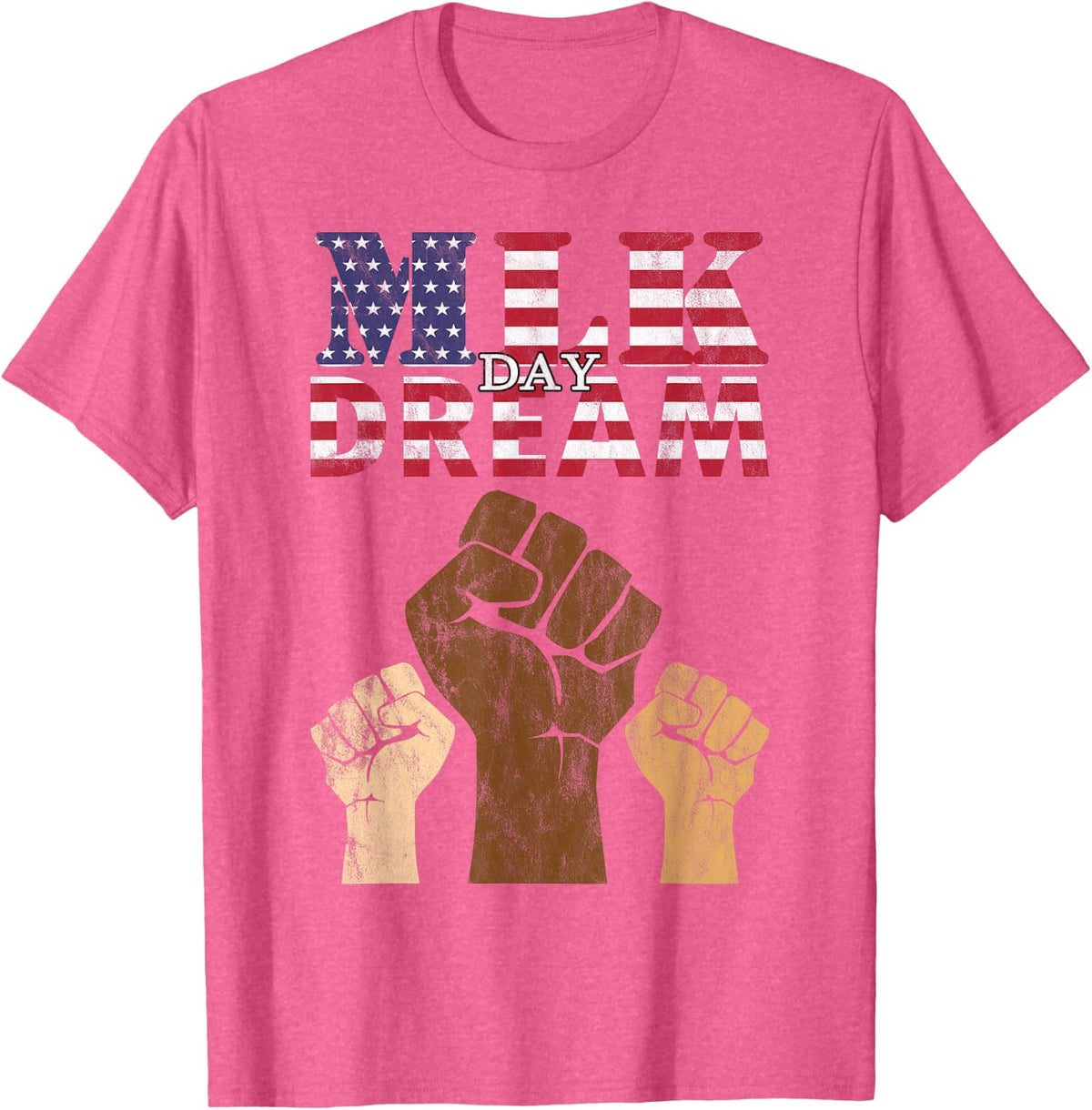 Martin Luther King Jr. - MLK Dream Day T-Shirt - Pink Heather