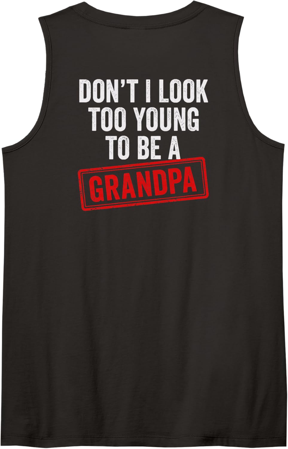 (ON Back) Best Grandpa Club Humor Pop New Grandfather Tank Top - Black