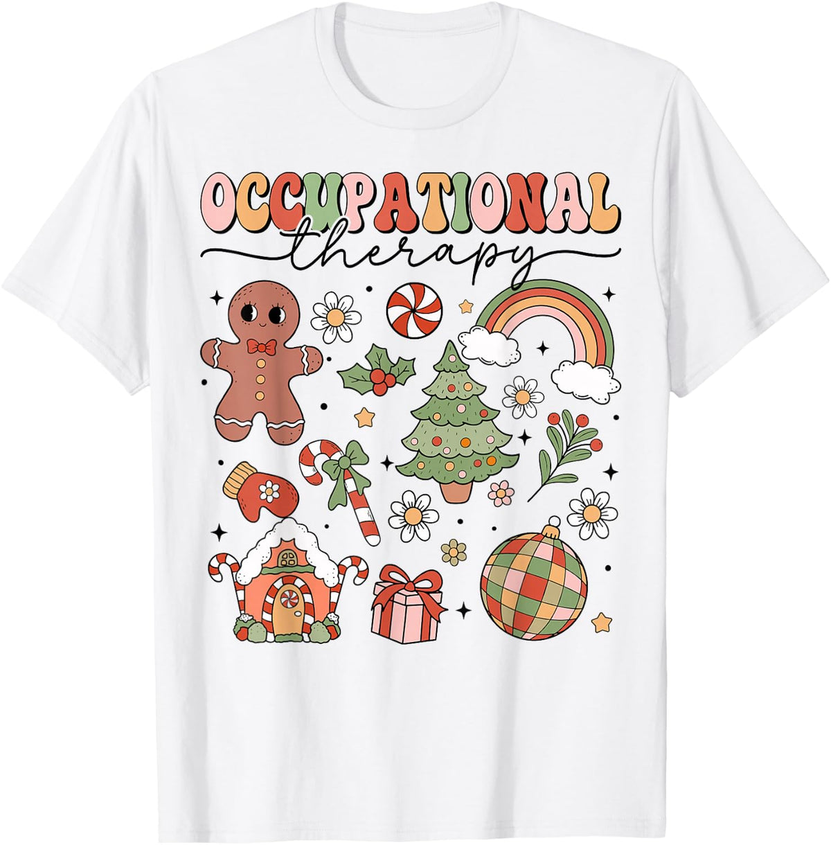 Occupational Therapy - Christmas Pediatric Therapist T-Shirt - White
