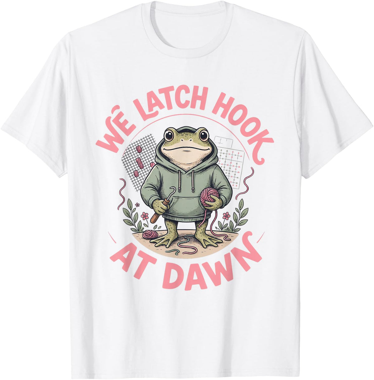 Latch Hooking Rug Craft Kit Hooker Crafter Hooked Rugs T-Shirt - White