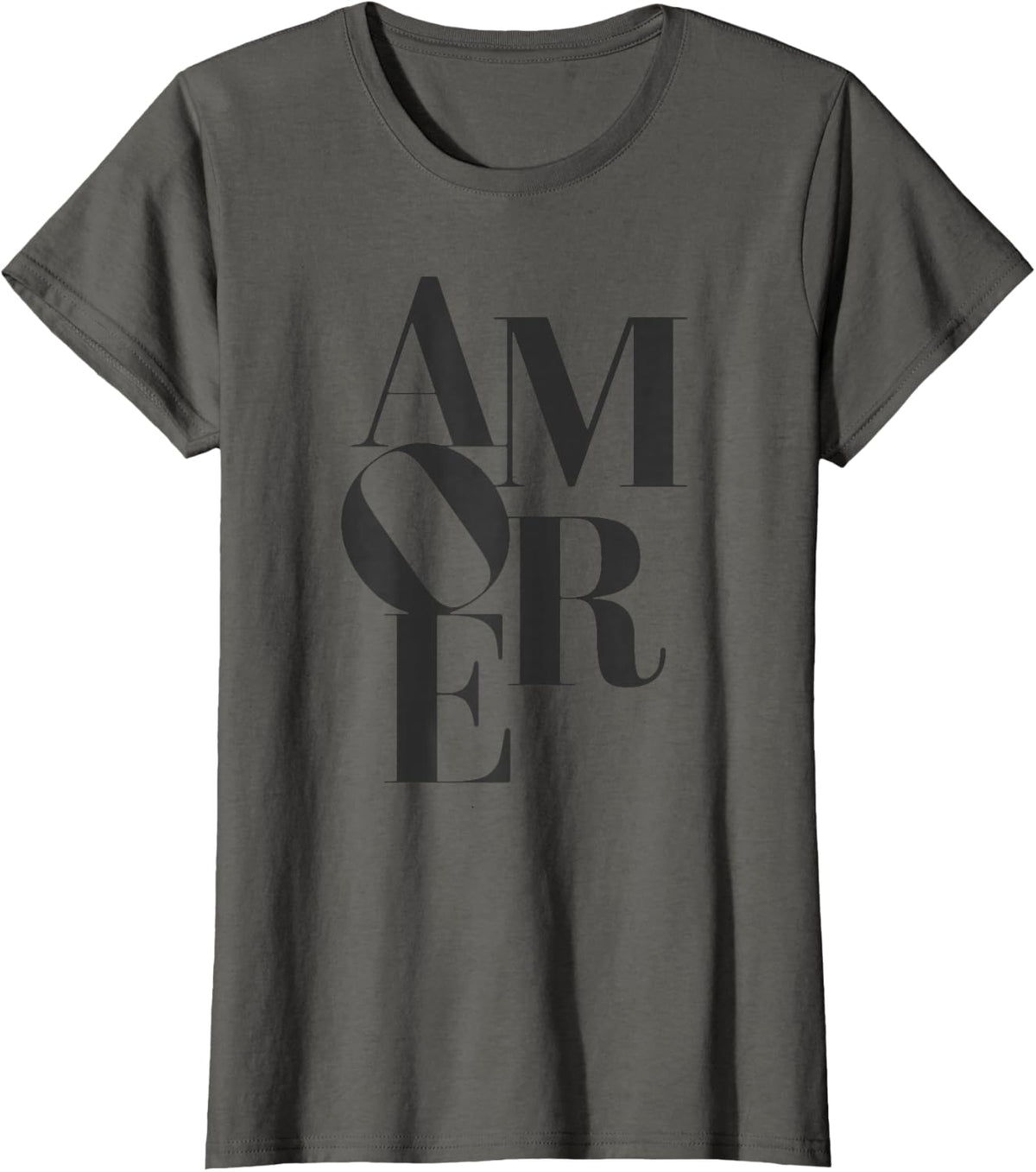 Amore - Romantic Love Passion Italian Gift T-Shirt - Asphalt Grey