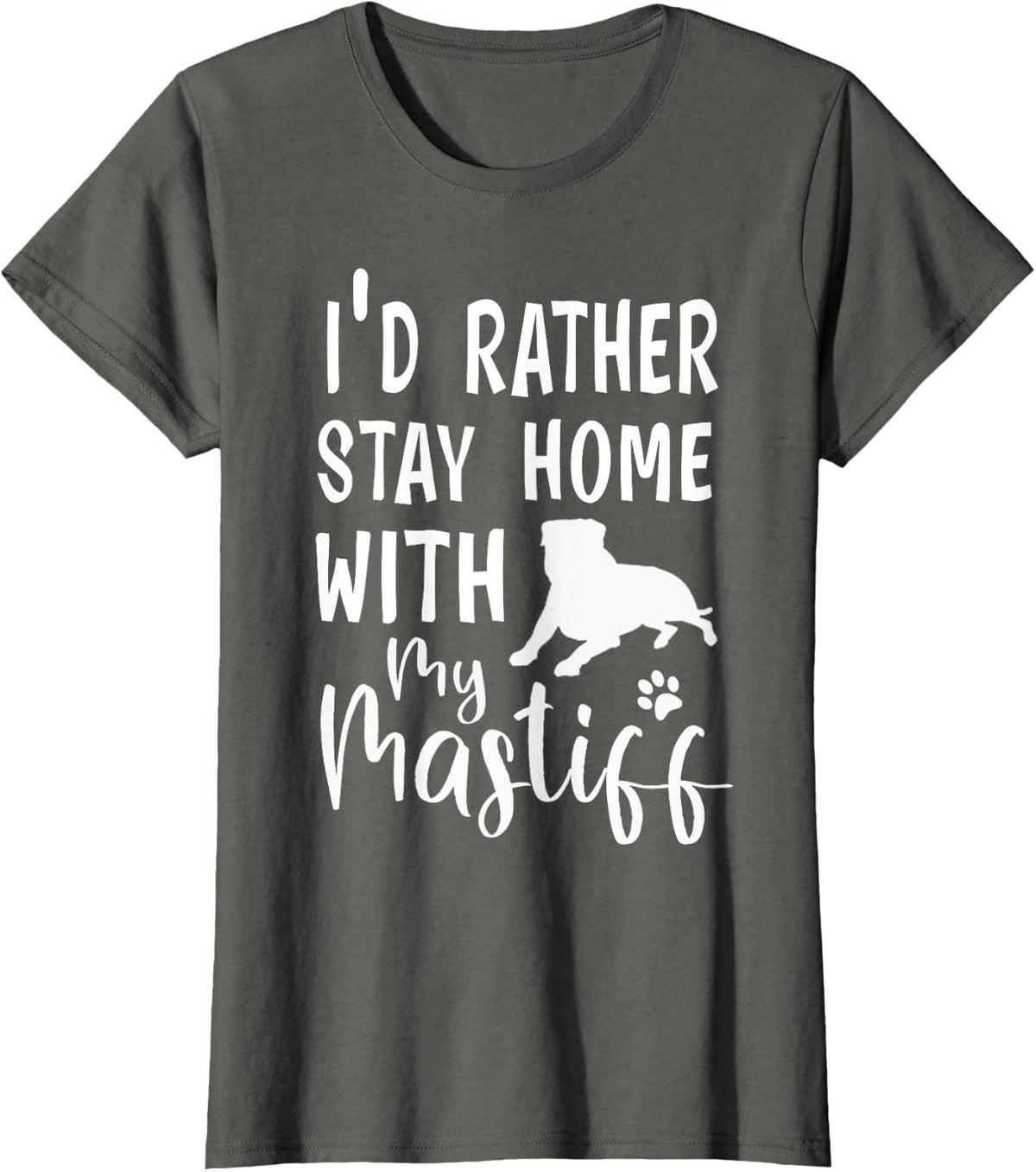 Italian Mastiff Dogs Dad Mom Gifts Brazilian English Apparel T-Shirt - Asphalt Grey