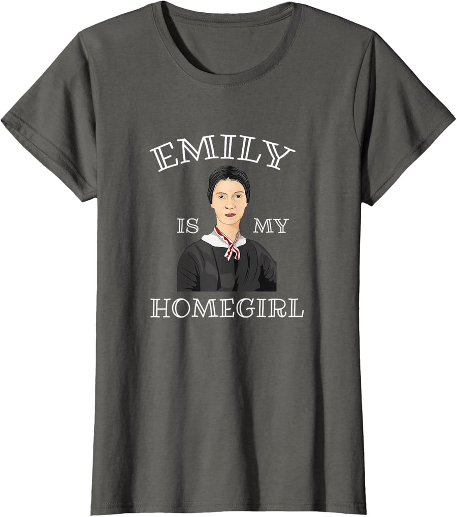 Cute Funny Emily Dickinson T-Shirt Poet Literature Shirt T-Shirt - Asphalt Grey