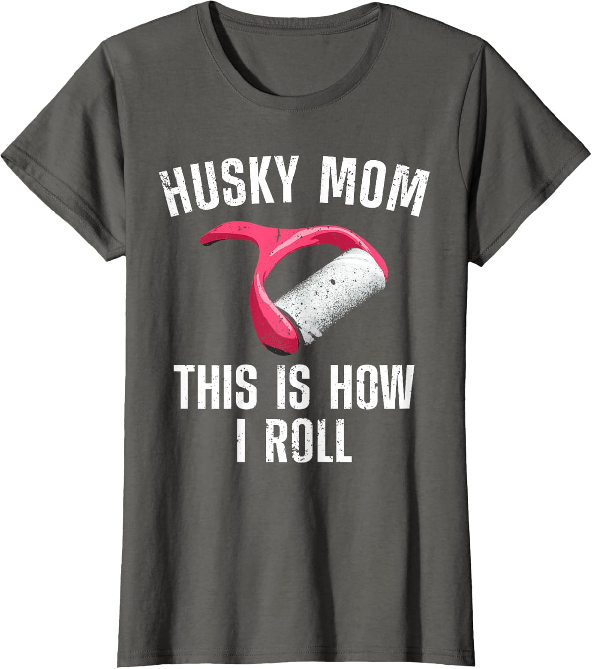 Best Husky Mom For Women Girls Alaskan Siberian Huskies Dog T-Shirt - Asphalt Grey