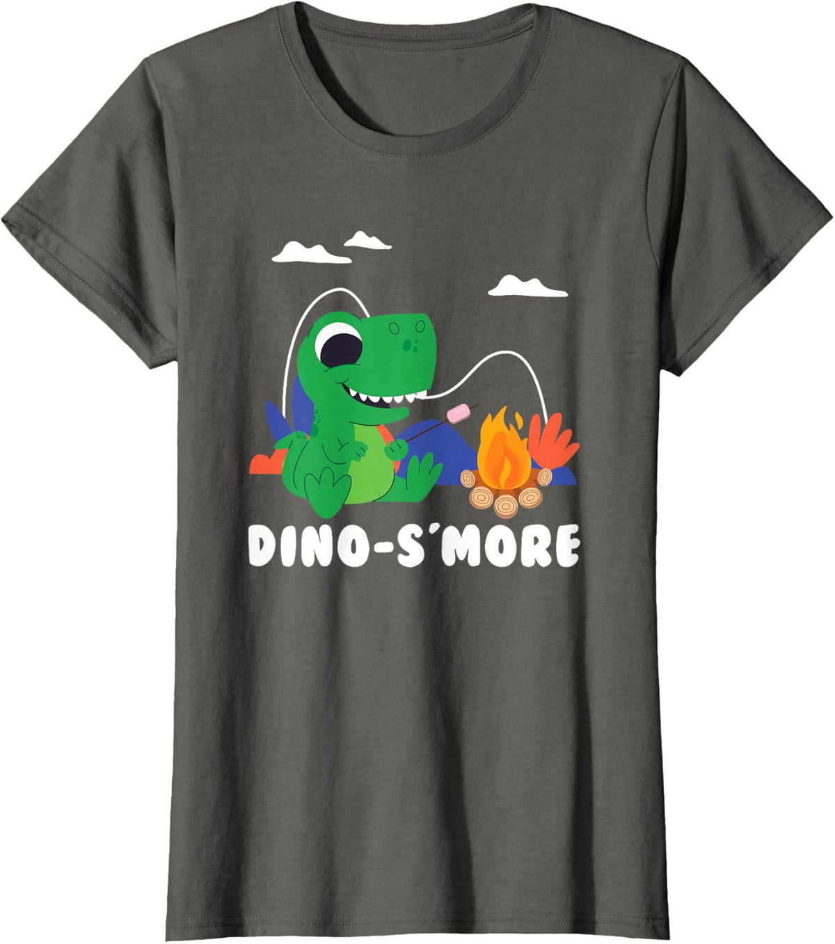 Smores Camping S'more - Dino S'more T-Shirt - Asphalt Grey