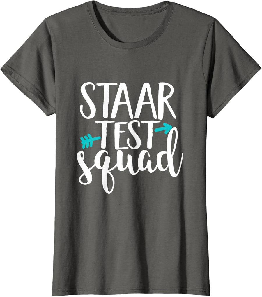 Staar Test Squad Elementary Teacher Test Day T-Shirt - Asphalt Grey