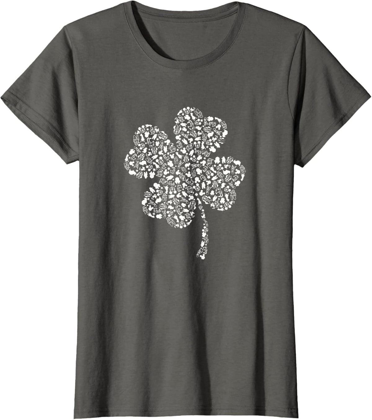 Disney Mickey And Friends St. Patrick's Day Icon Fill C2 T-Shirt - Asphalt Grey