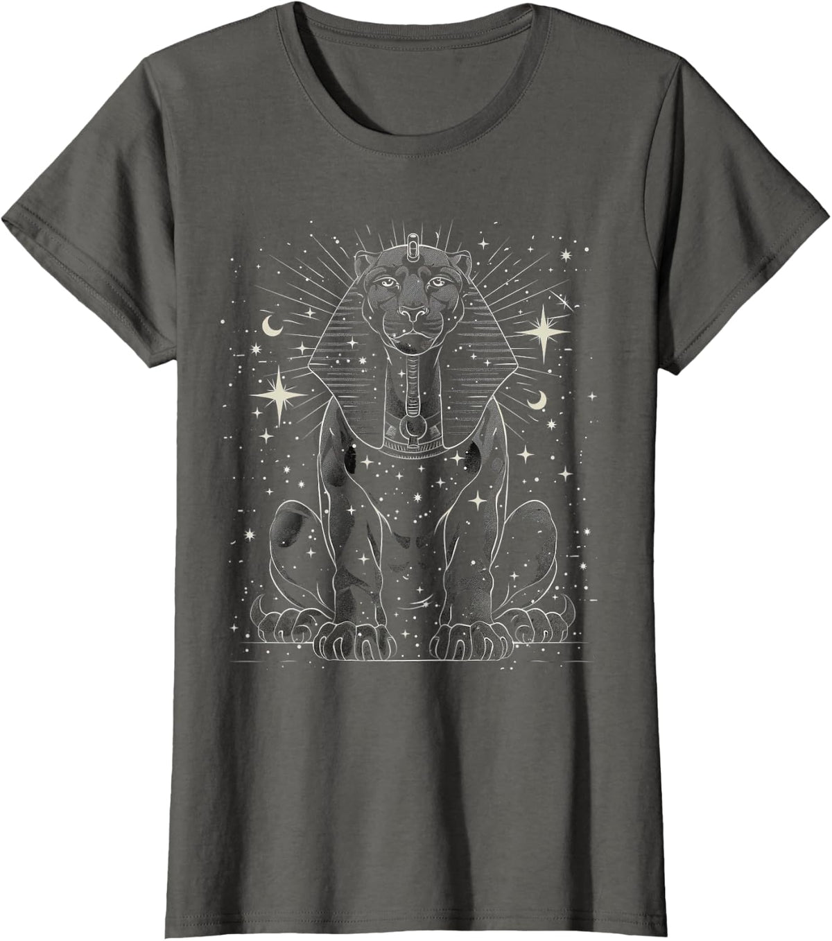 egypt ancient pharaoh in space sphinx egyptian T-Shirt - Asphalt Grey