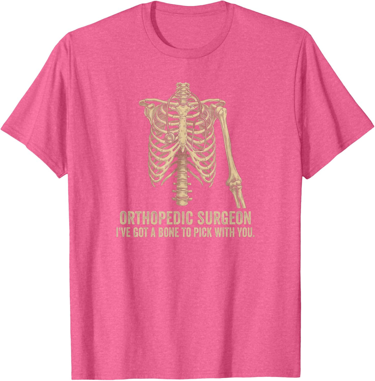 Funny Orthopedic Surgeon I've Got A Bone to Pick Halloween T-Shirt - Pink Heather