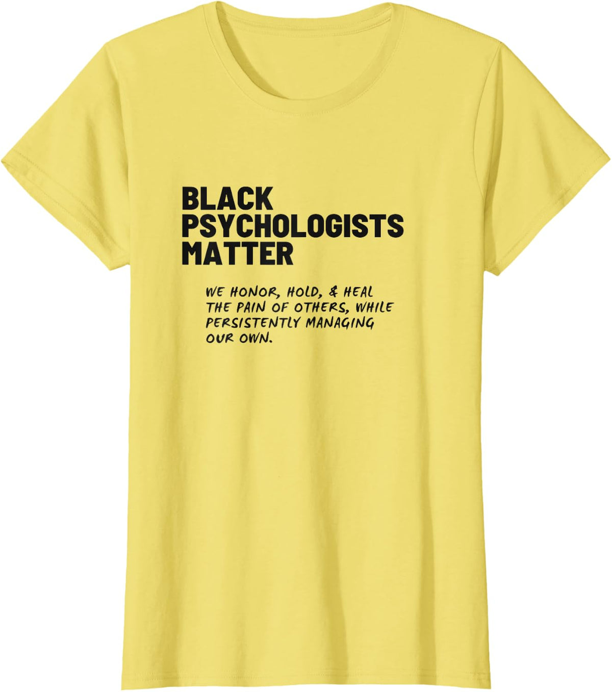 black psychologists T-Shirt - Lemon Yellow