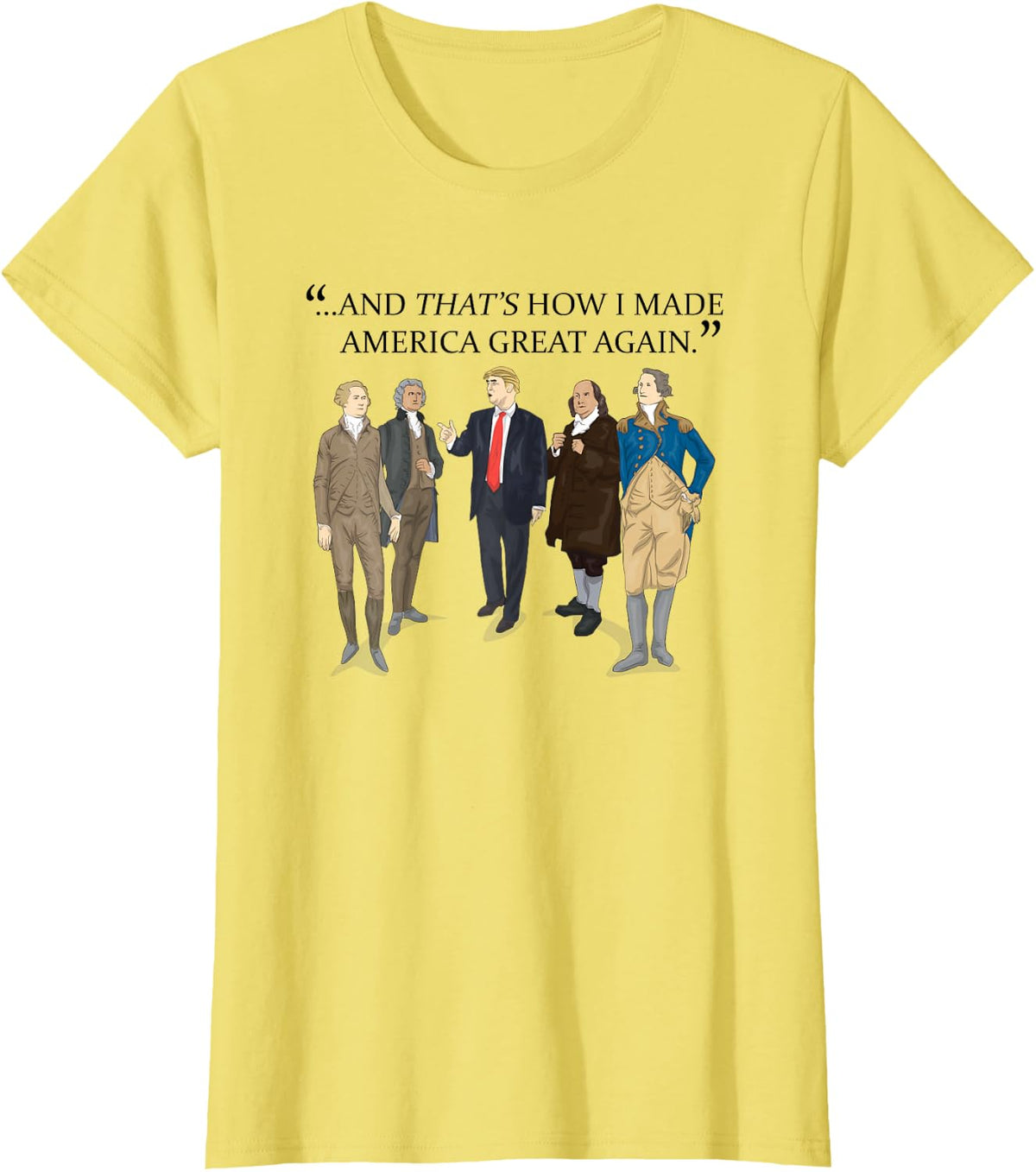 Donald Trump 2020 Election for President Keep America Great T-Shirt - Lemon Yellow