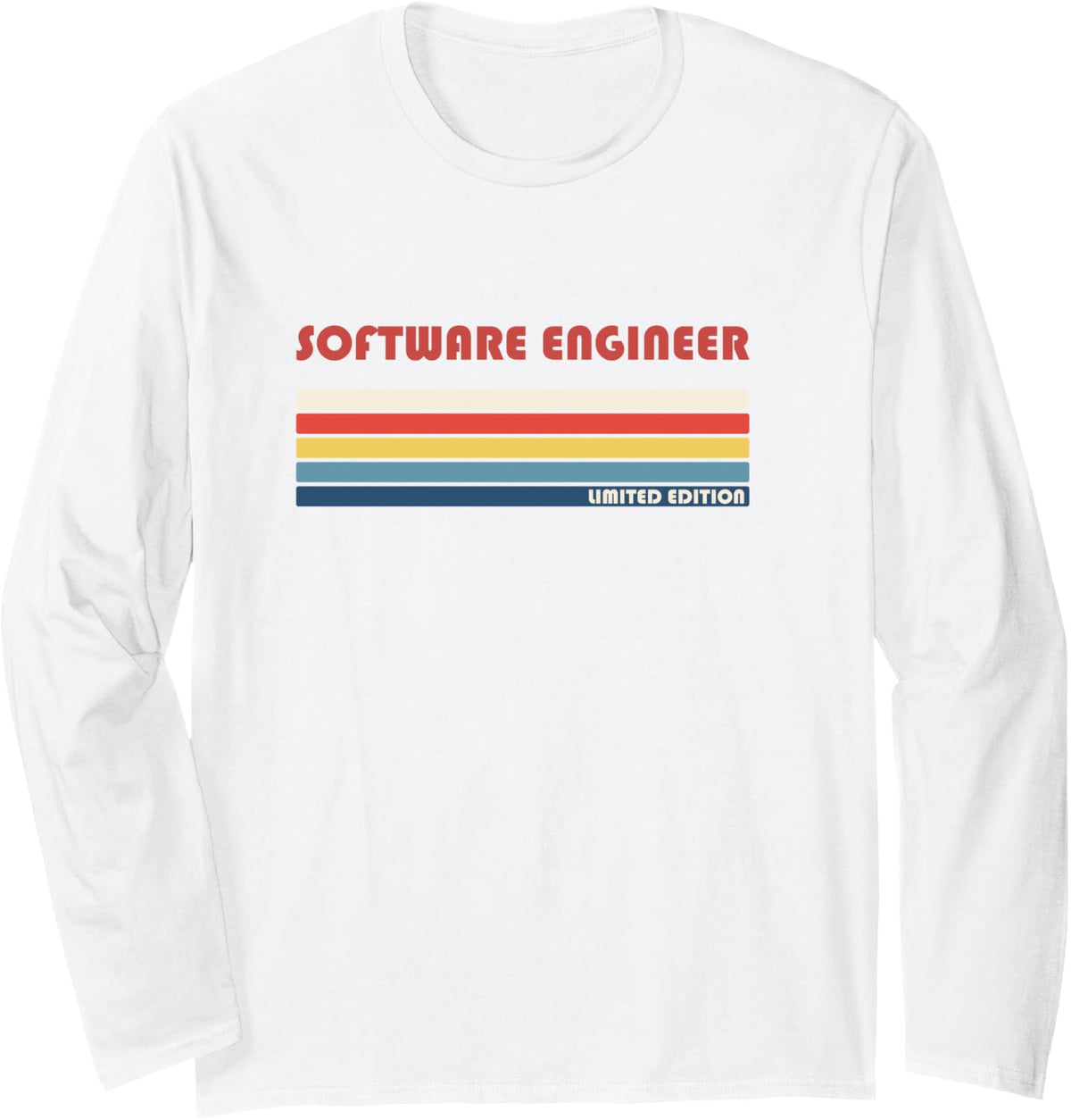 Software Engineer Engineering Techretro Vintage Long Sleeve T-Shirt - Adult Unisex White