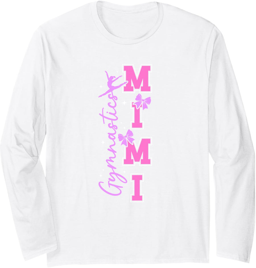Gymnastics Mimi of A Gymnast Mimi Grandma Long Sleeve T-Shirt - Adult Unisex White