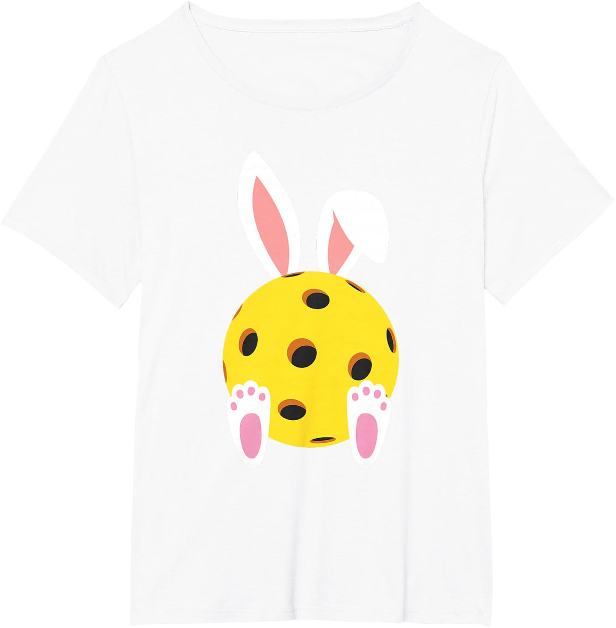 Easter Bunny Pickleball Funny Easter Rabbit T-Shirt - White