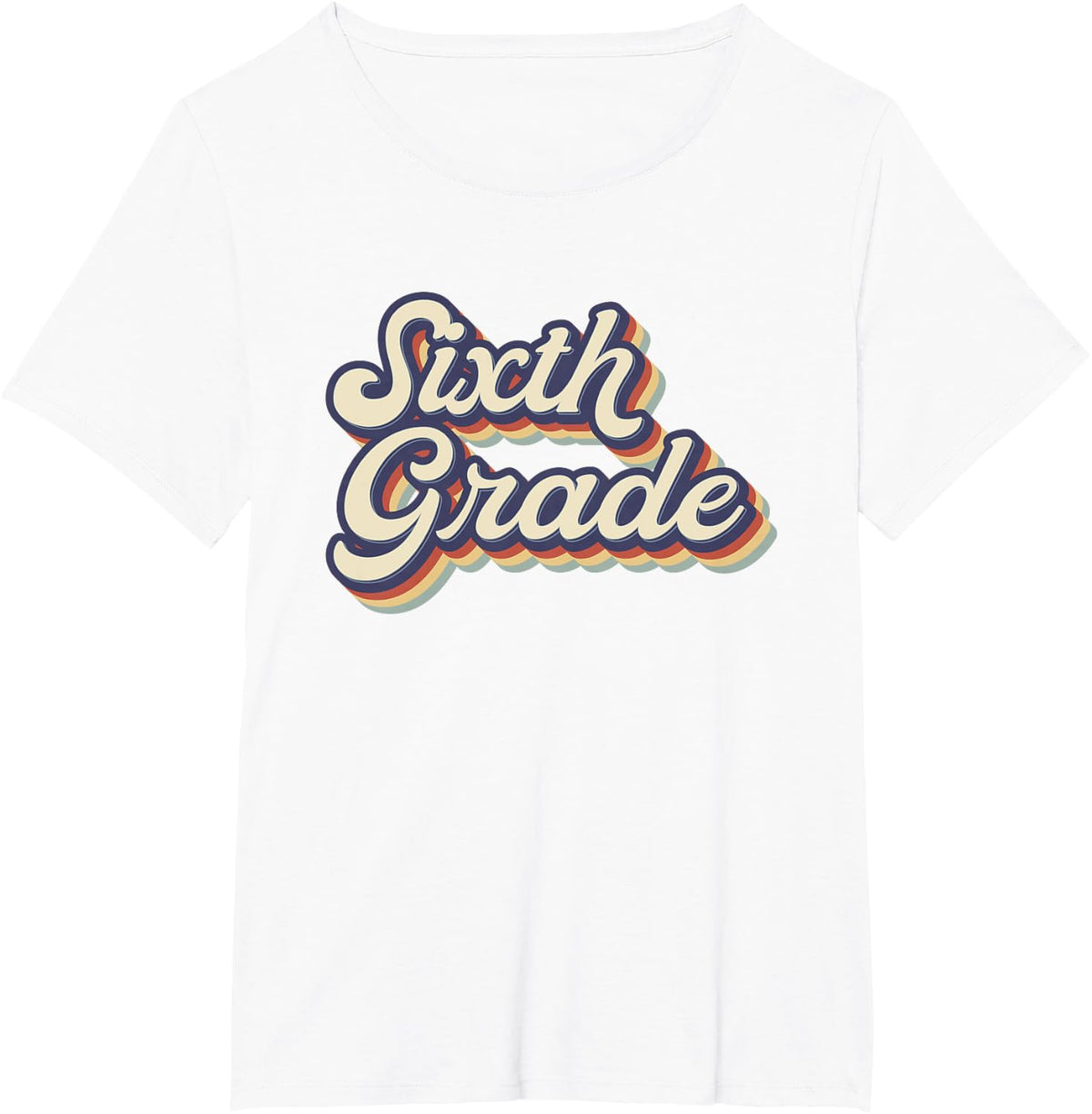 6th Grade Teacher Shirts for Teachers Retro Vintage Sixth Grade Teacher Team Tees T-Shirt - White