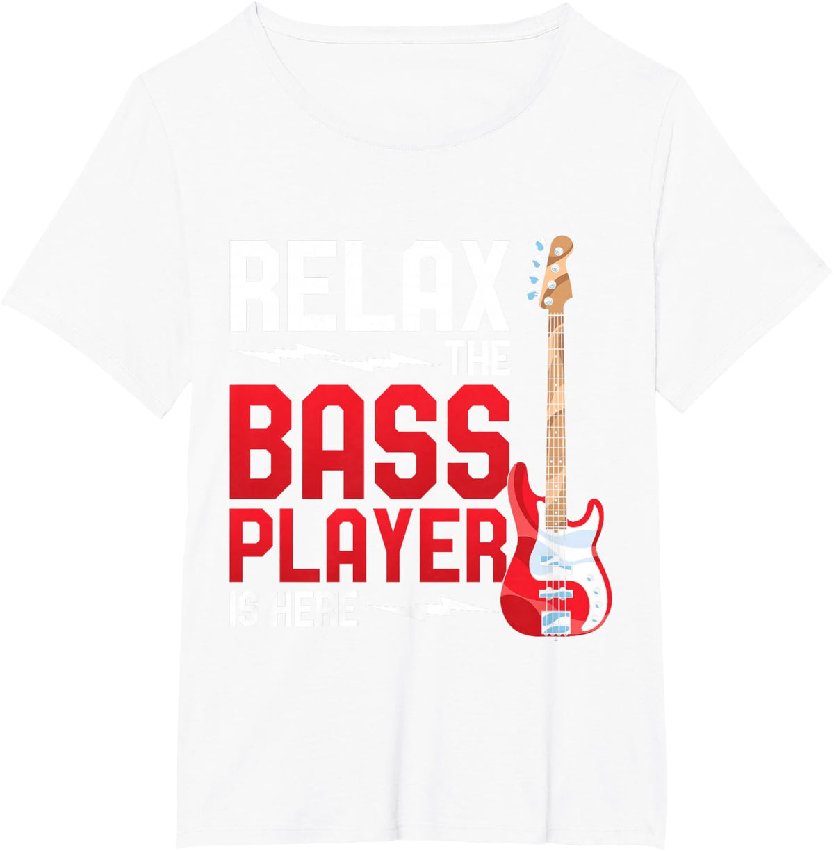Entspann dich der Bassist ist hier Funny Bass Guitar T-Shirt - White