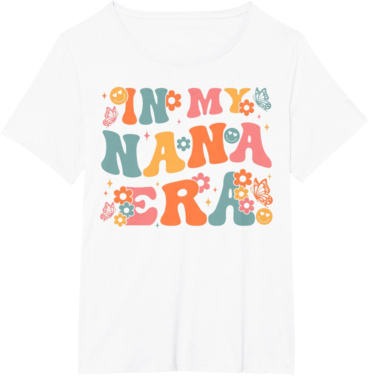 in My Nana Era Baby Announcement for Grandma Mother's Day T-Shirt - White