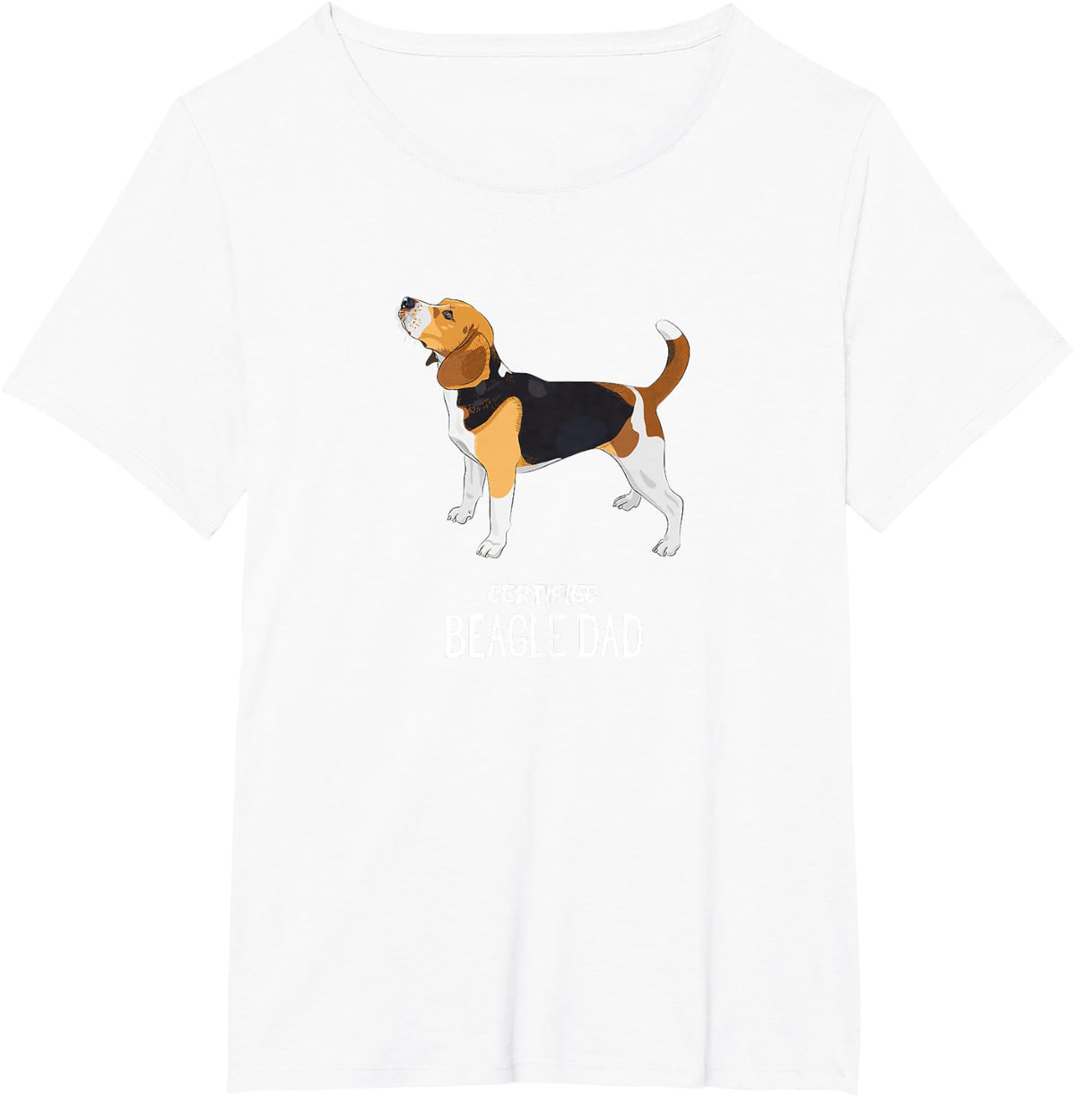 Certified beagle dad T-Shirt - White