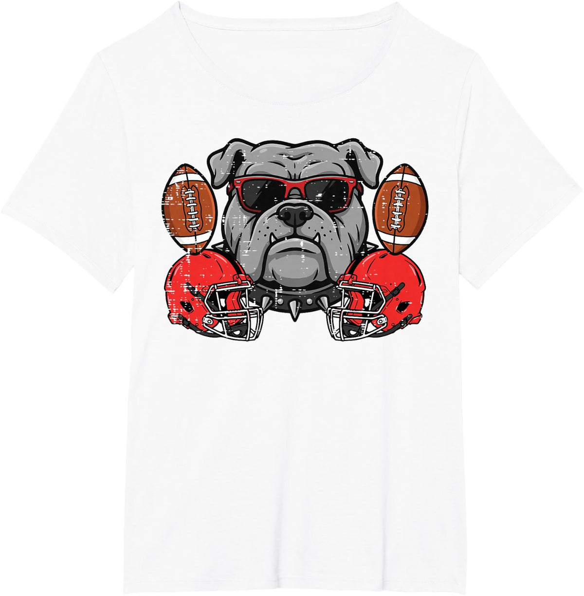 Bulldog Women Men Kids Boys Girls Youth Teen T-Shirt - White