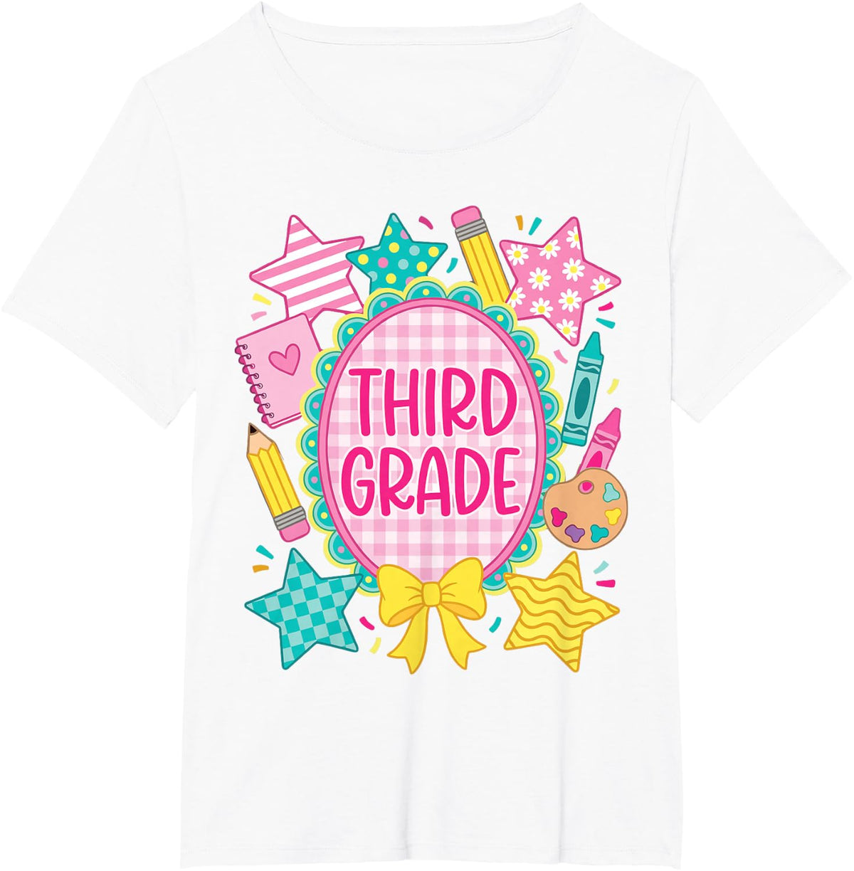 Third Grade Back to School's First Day Student Teacher T-Shirt - White