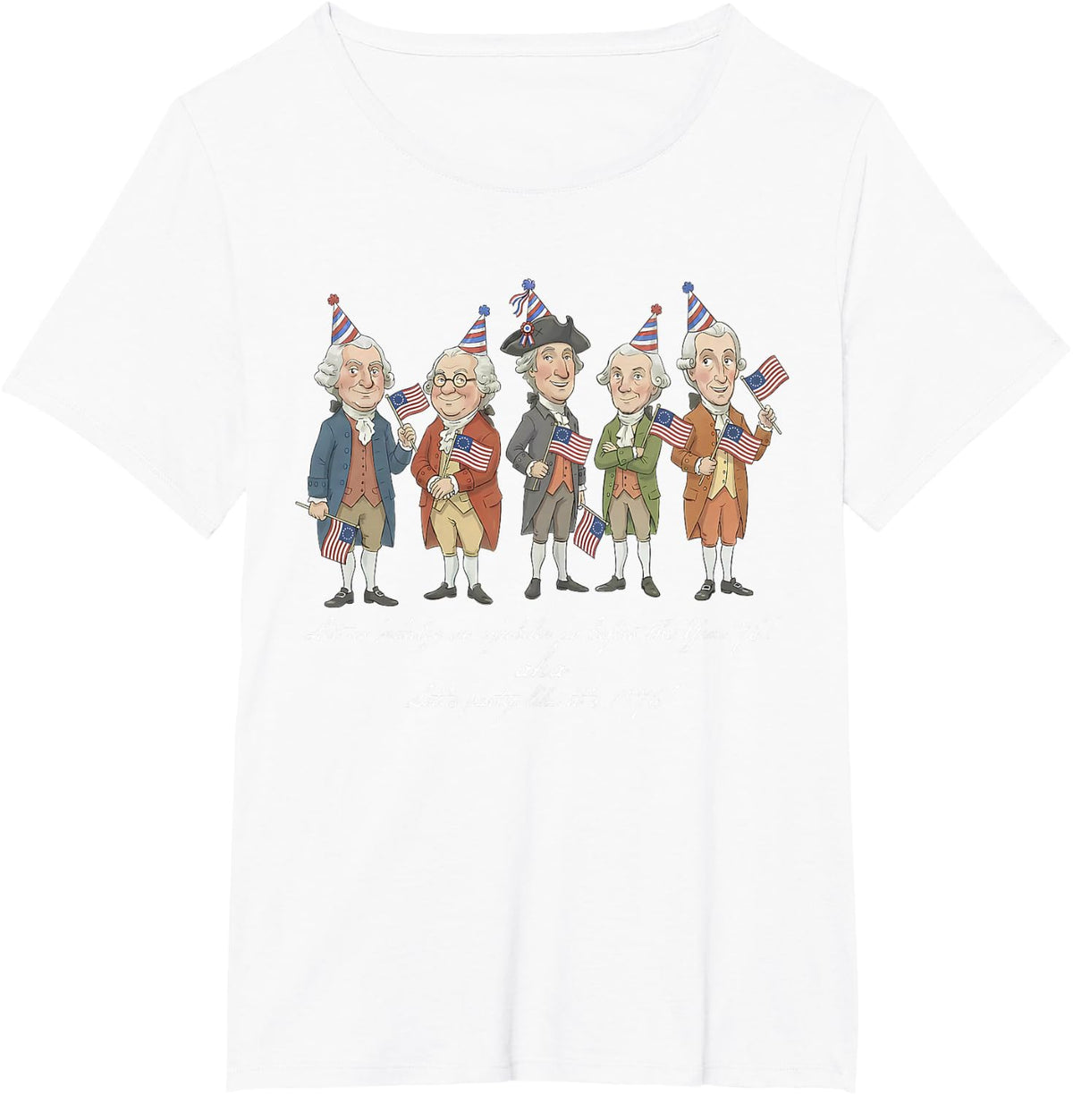 Funny History Teacher Shirts Founding Fathers Fan Club 1776 2026 Tees T-Shirts - White