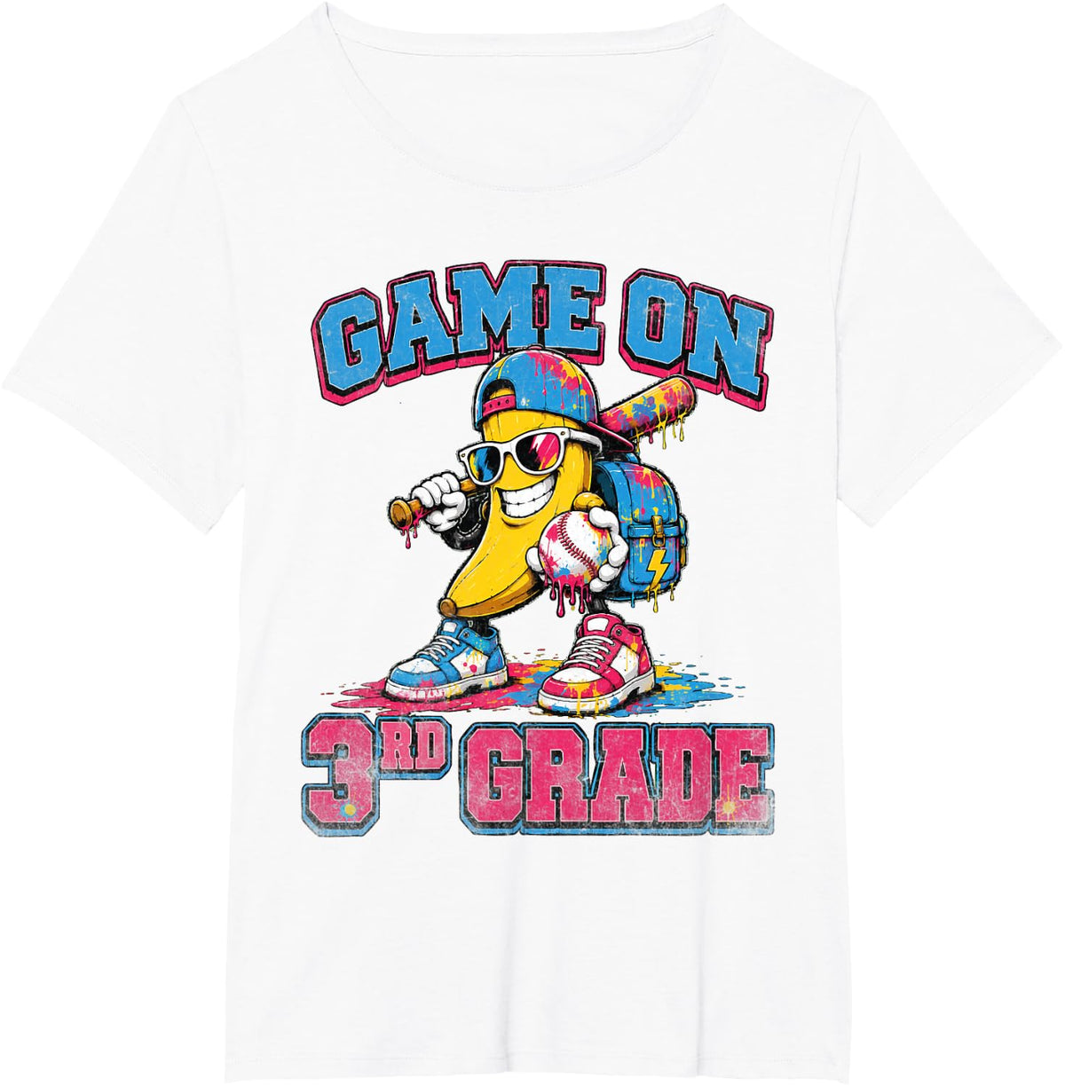 Banana Drip Game On 3rd Grade Back to School Third Grade T-Shirt - White