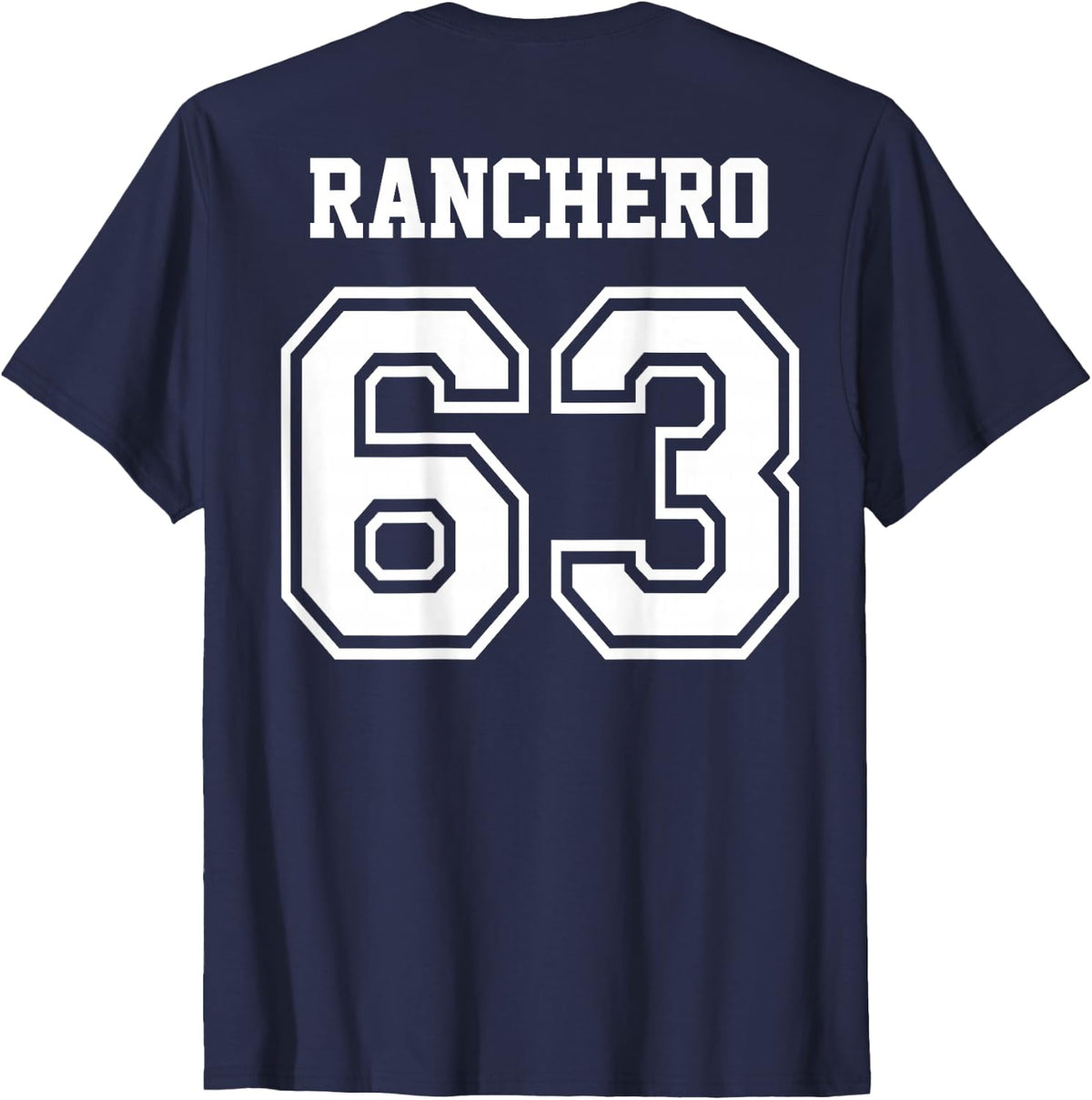 Jersey Style Ranchero 63 Spanish Rancher Cowboy T-Shirt - Navy Blue