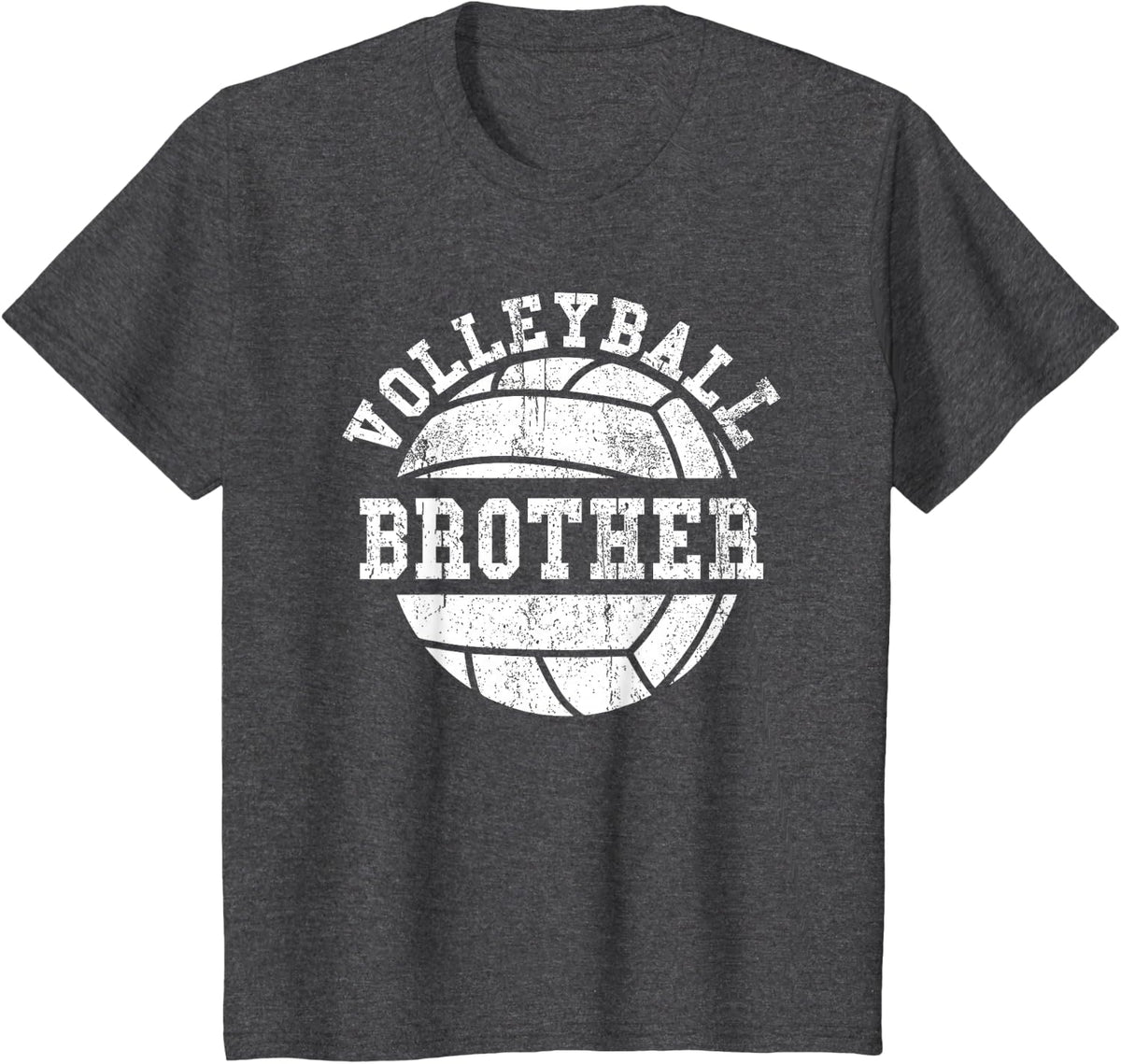 Volleyball Brother for Men and Kids T-Shirt - Dark Heather Grey