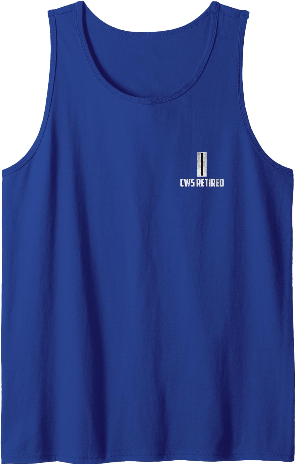 Retired W-5 Chief Warrant Officer 5 Rank Logo Veteran Papa Sleeveless Tank Top - Royal Blue