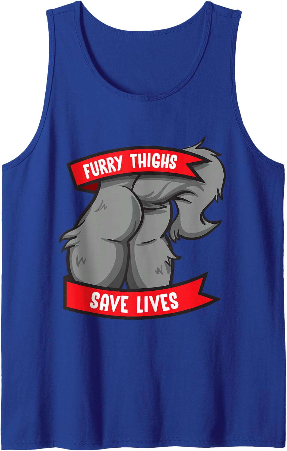 Wolf Furry Thighs Save Lives Proud Furry Pride Fandom Tank Top - Royal Blue