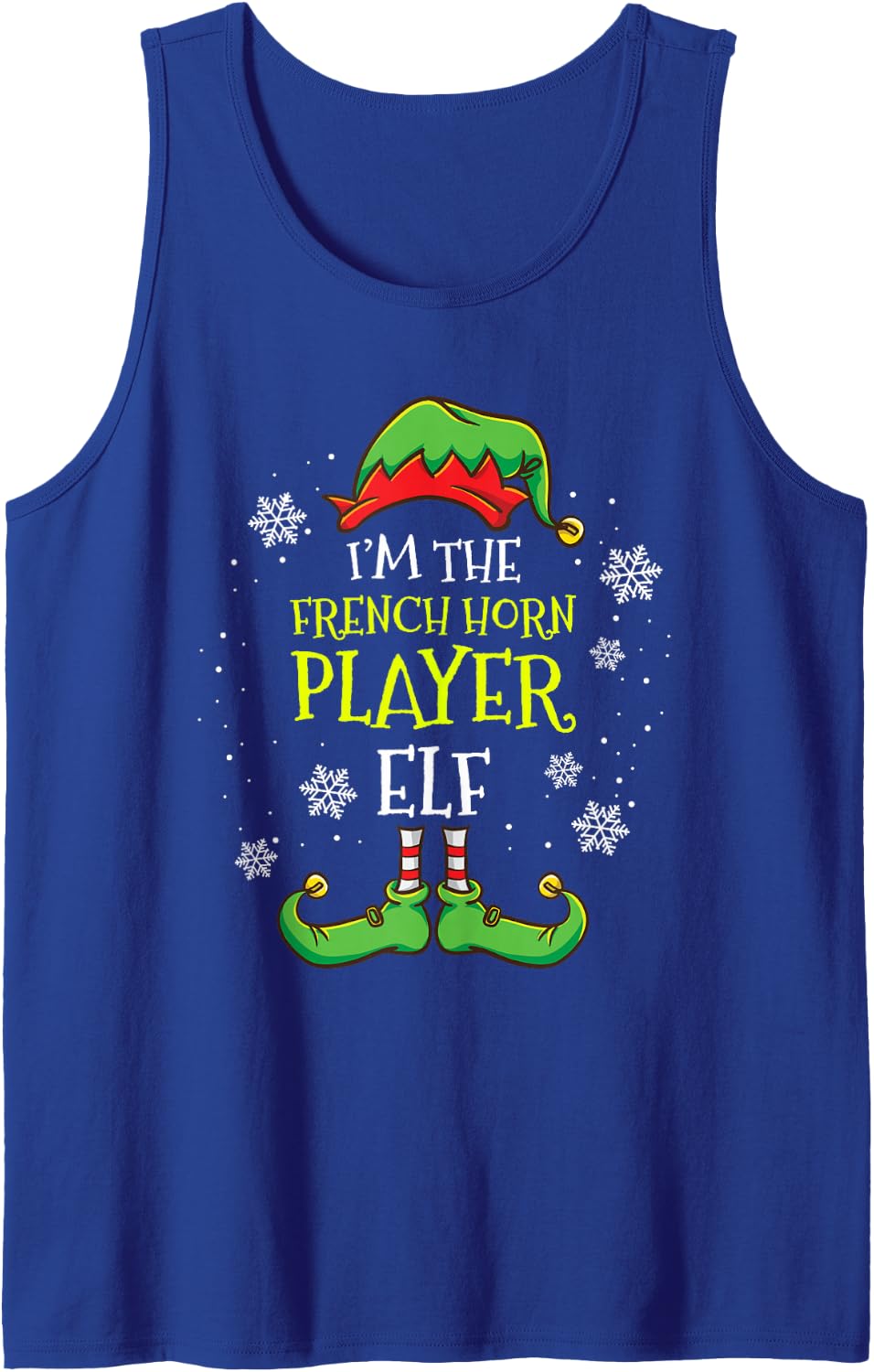 Im The French Horn Player Elf Christmas Tank Top - Royal Blue