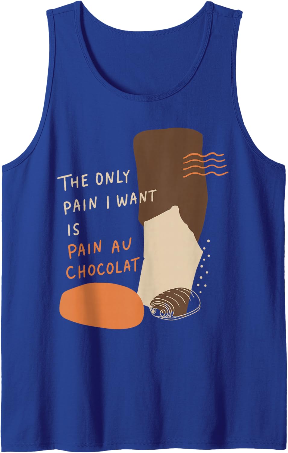 Funny French Bread Bakery Pastry Chocolate Lover Tank Top - Royal Blue
