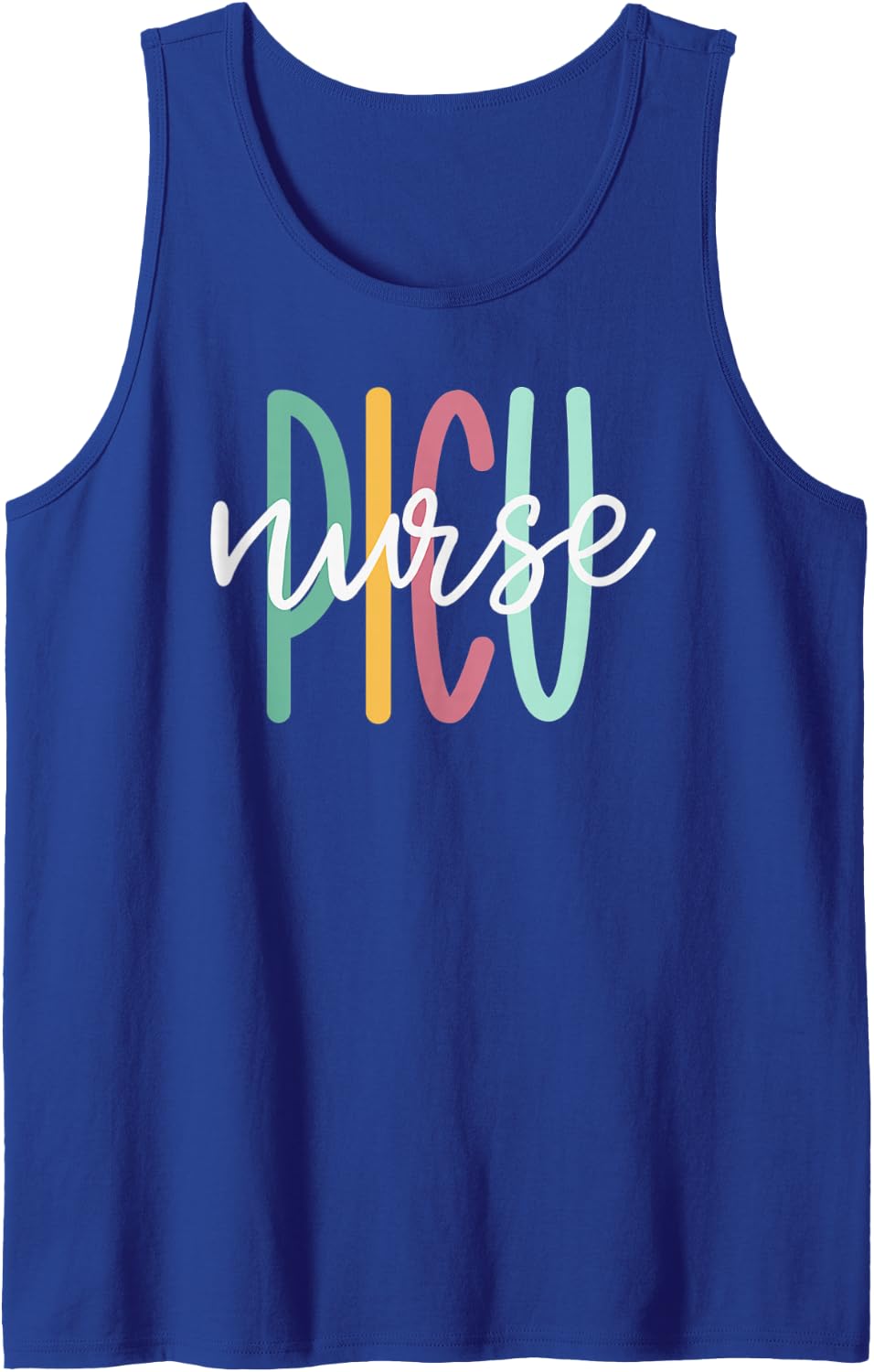Cute PICU Nurse Sleeveless Tank Top - Royal Blue