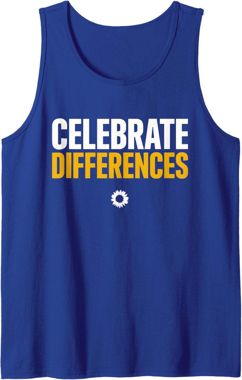 Celebrate Differences - Down Syndrome Awareness Sleeveless Tank Top - Royal Blue