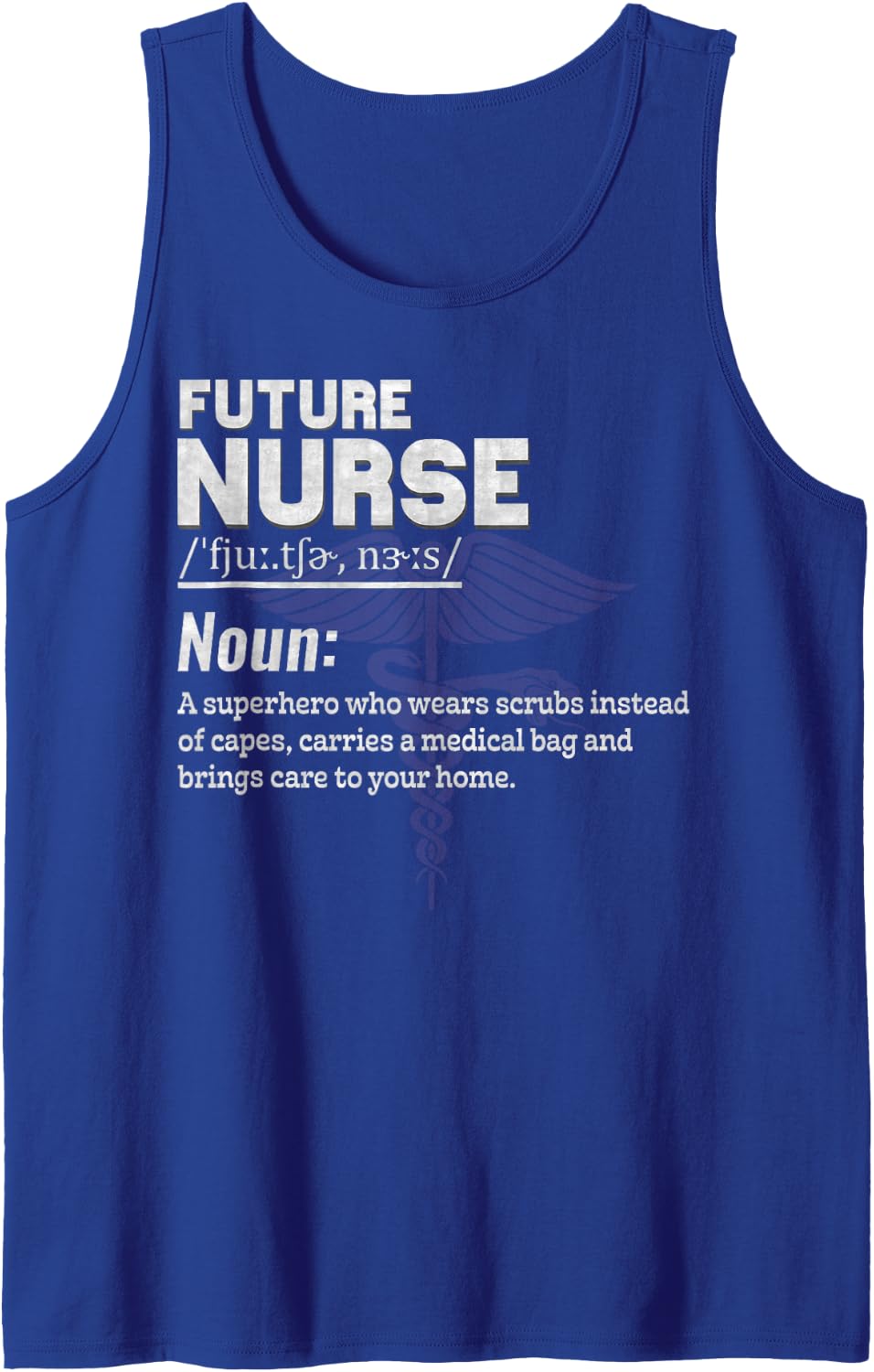 Future Nurse Definition, Nursing, Nurse Lover Sleeveless Tank Top - Royal Blue