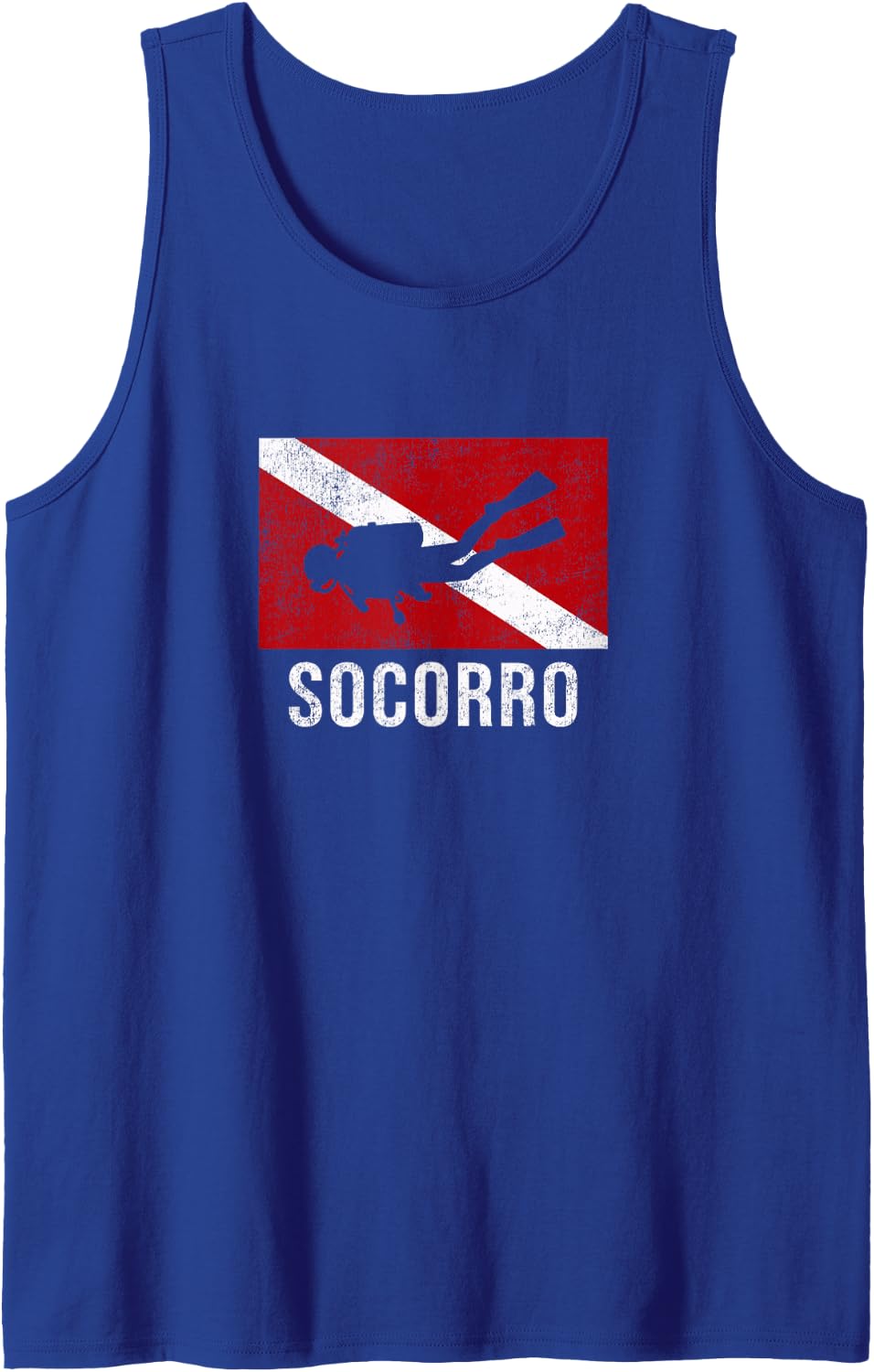 Socorro Scuba Diving Diver Dive Flag Gift Tank Top - Royal Blue