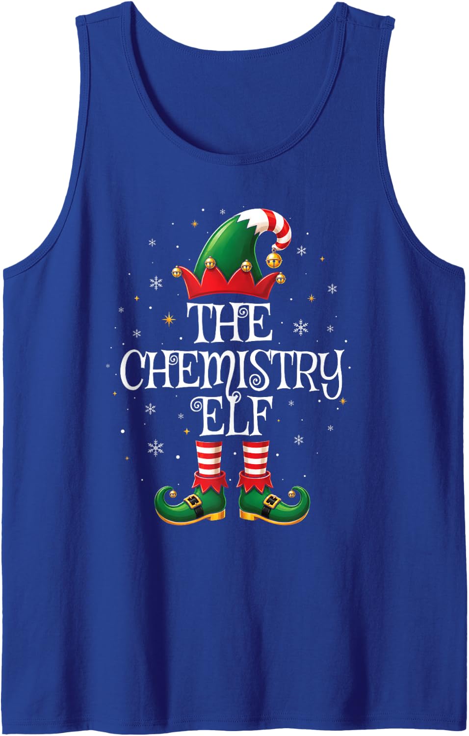 Xmas Family Matching Men Women The Chemistry Elf Christmas Tank Top - Royal Blue