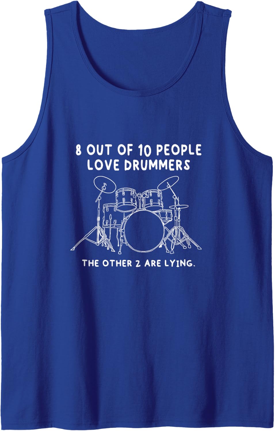 Funny Drummer Drum Kit Musician Drummer Gift Sleeveless Tank Top - Royal Blue
